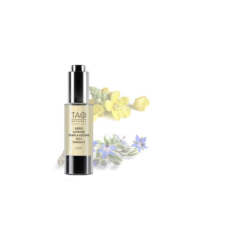 Prodotti per il viso TAO - LUCE - SIERO ANTIAGE TRIPLA AZIONE AGLI OMEGA 3 | Centro Tao a Limone sul Lago di Garda | Fitocosmesi-naturale